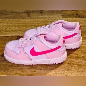 NEW IN BOX Toddler Barbie Pink Nike Dunk Low Shoes Sz 8.